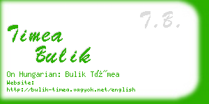 timea bulik business card